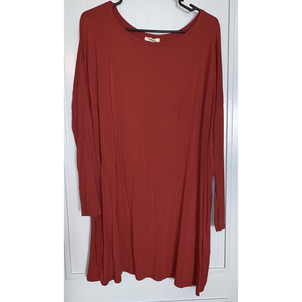 Burnt Orange Piko Dress